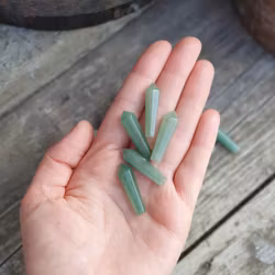 Grön Aventurin, polerade spetsar