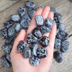 Snöflingeobsidian, trumlade