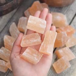 Orange/Rosa Selenit, rå