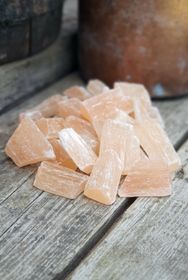Orange/Rosa Selenit, liten rå