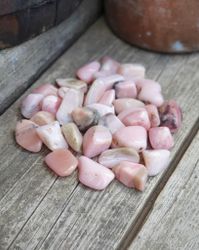 Rosa Opal, stora trumlade -30% fynd sprickor / bruna partier