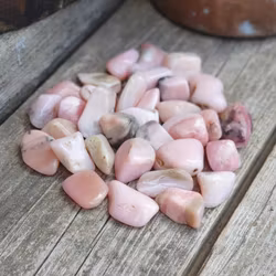 Rosa Opal, stora trumlade -30% fynd sprickor / bruna partier