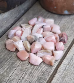 Rosa Opal, stora trumlade -30% fynd sprickor / bruna partier