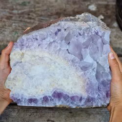 Chevron Ametist (Drömametist), stående polerad skiva XL #2