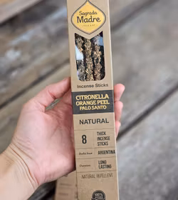 Sagrada Madre Natural line - Citronella, Apelsinskal & Palo Santo, rökelsepinnar