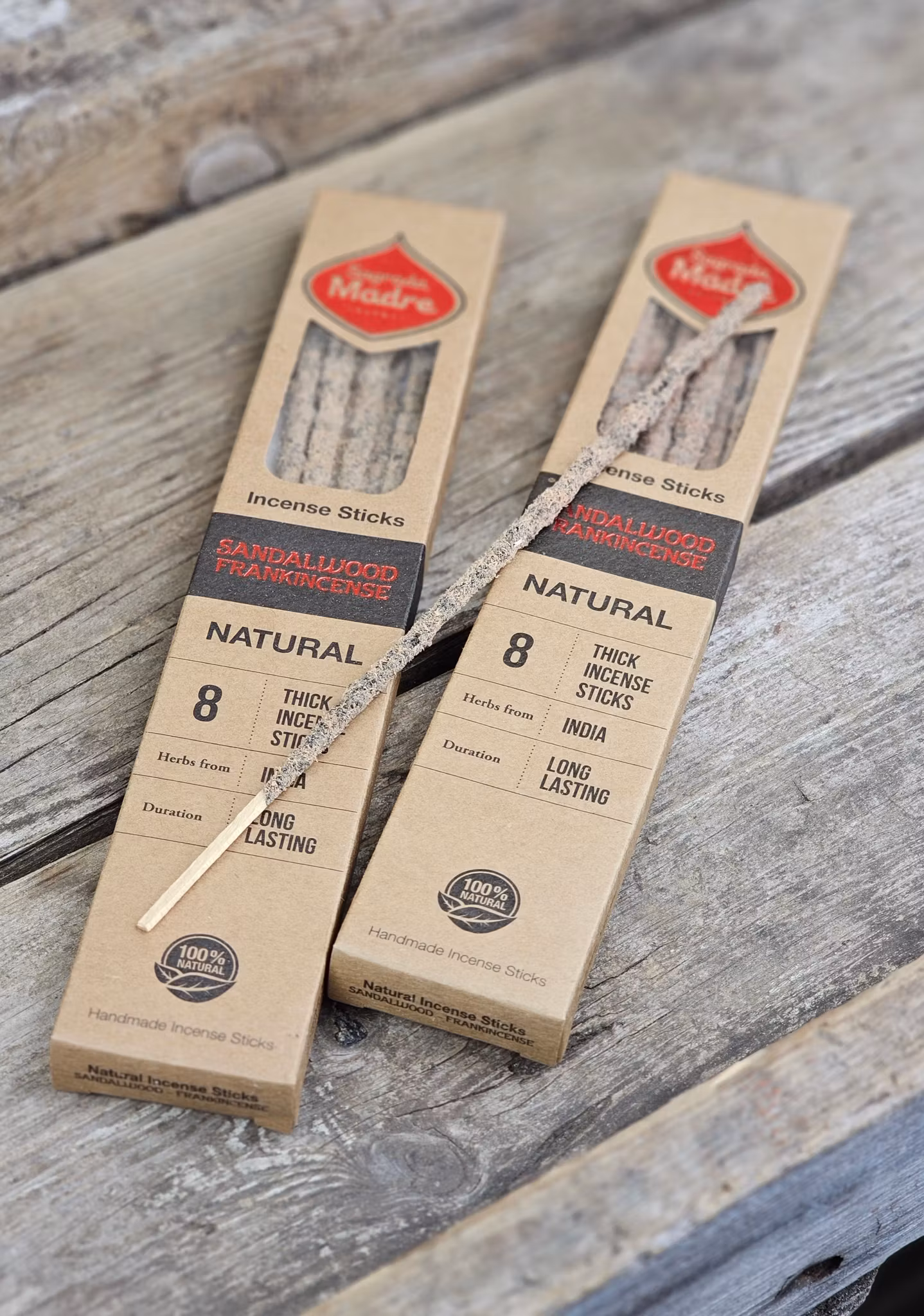 Sagrada Madre Natural line - Sandelträ & Frankincense, rökelsepinnar