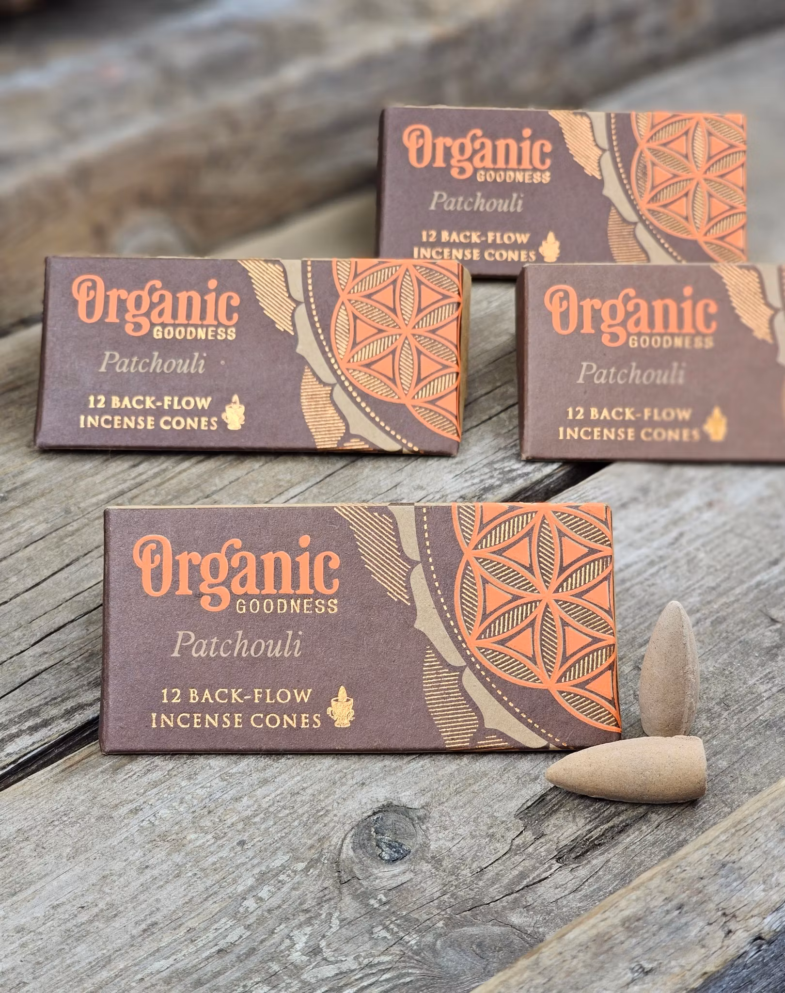 Song Of India - Organic Patchouli, rökelsekoner backflow
