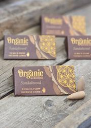 Song Of India - Organic Sandalwood, rökelsekoner backflow