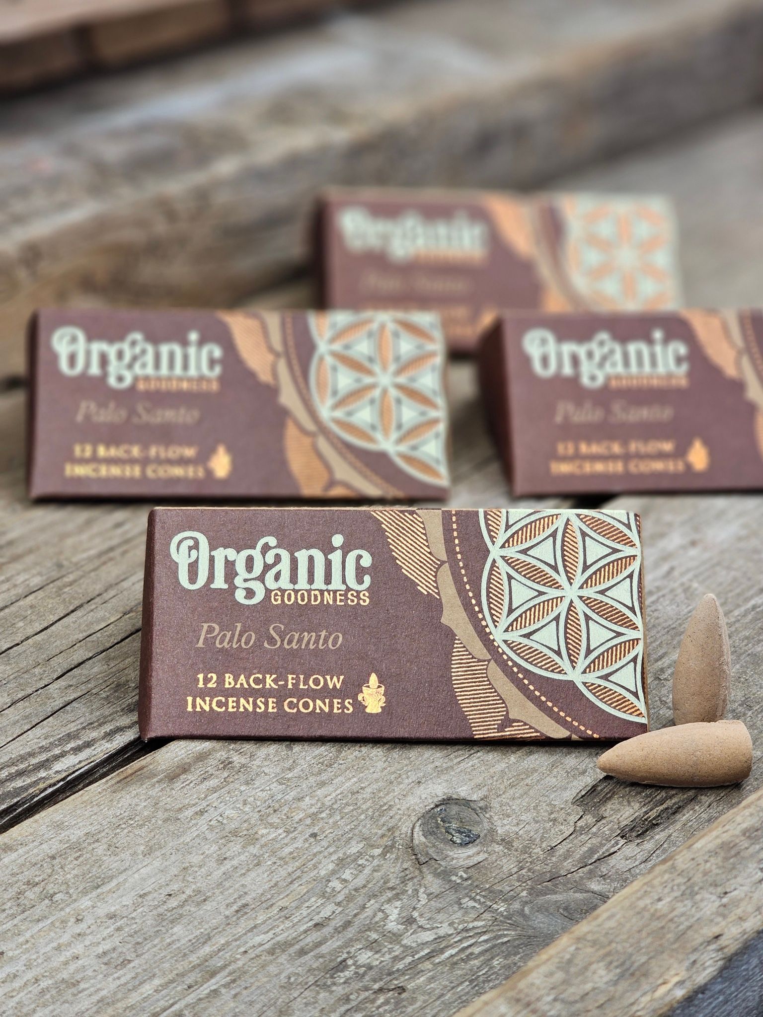 Song Of India - Organic Palo Santo, rökelsekoner backflow