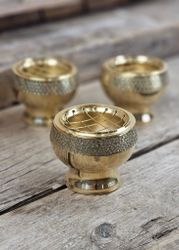 Rökelsebrännare i mässing, guld