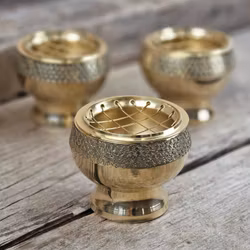 Rökelsebrännare i mässing, guld