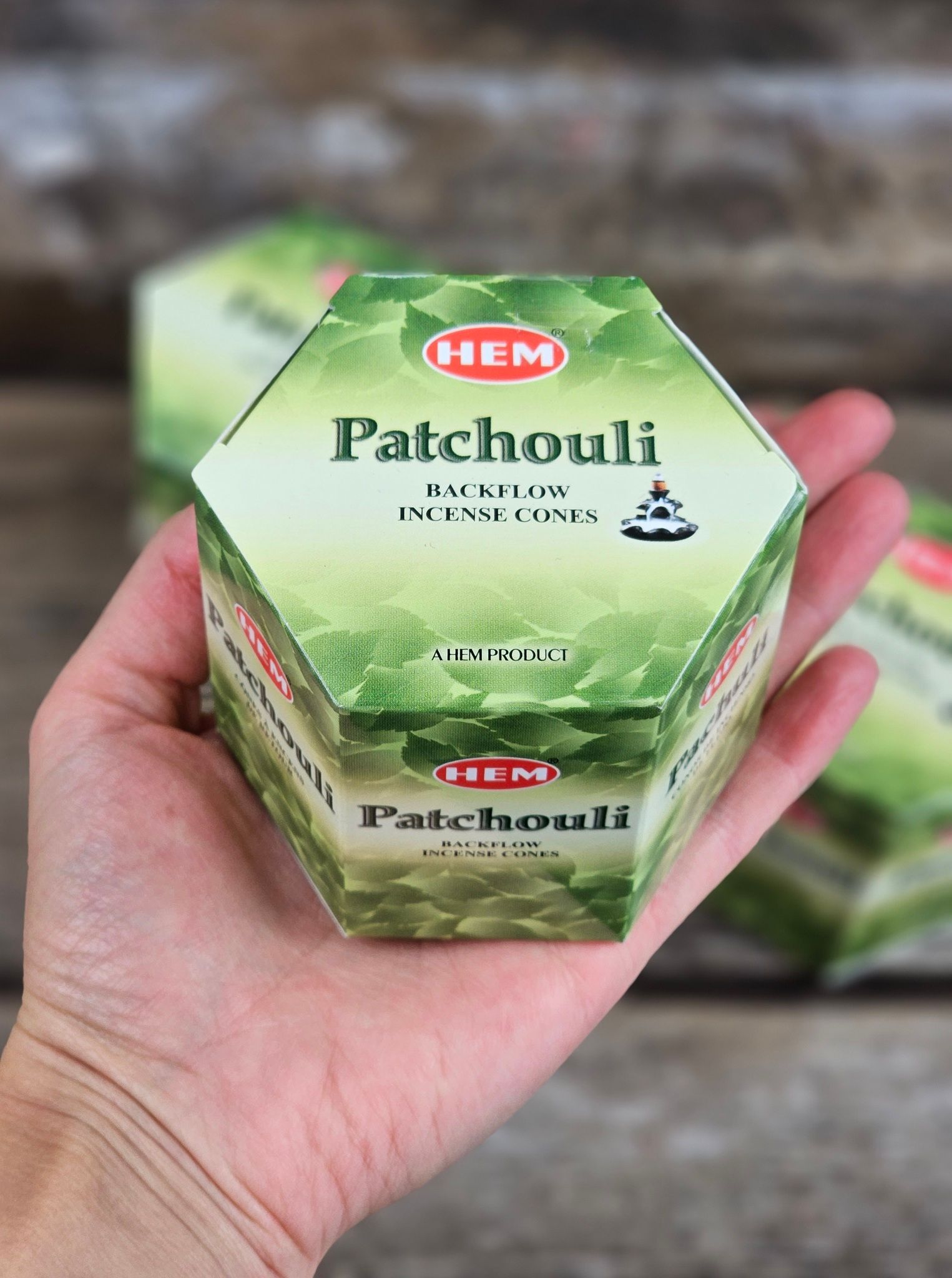 HEM - Patchouli, rökelsekoner backflow