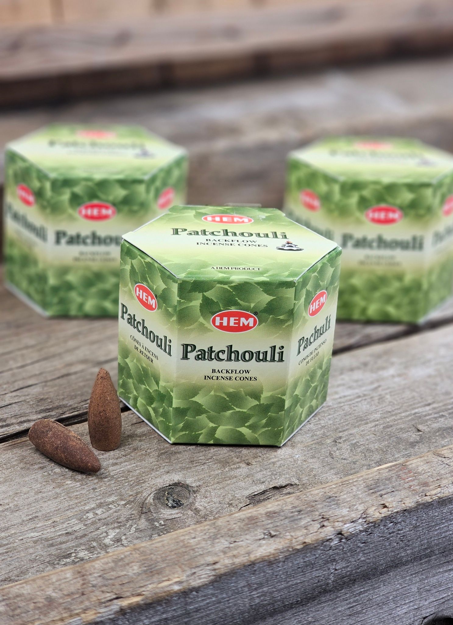 HEM - Patchouli, rökelsekoner backflow