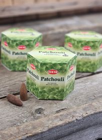 HEM - Patchouli, rökelsekoner backflow