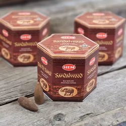 HEM - Sandalwood, rökelsekoner backflow