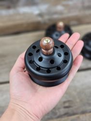 Rökelsebrännare, svart med lock