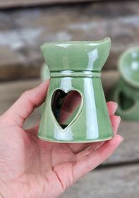 Aromalampa, diffuser grönt hjärta
