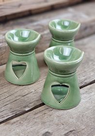 Aromalampa, diffuser grönt hjärta