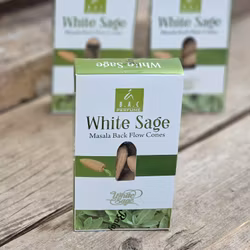 Balaji - White Sage, rökelsekoner backflow