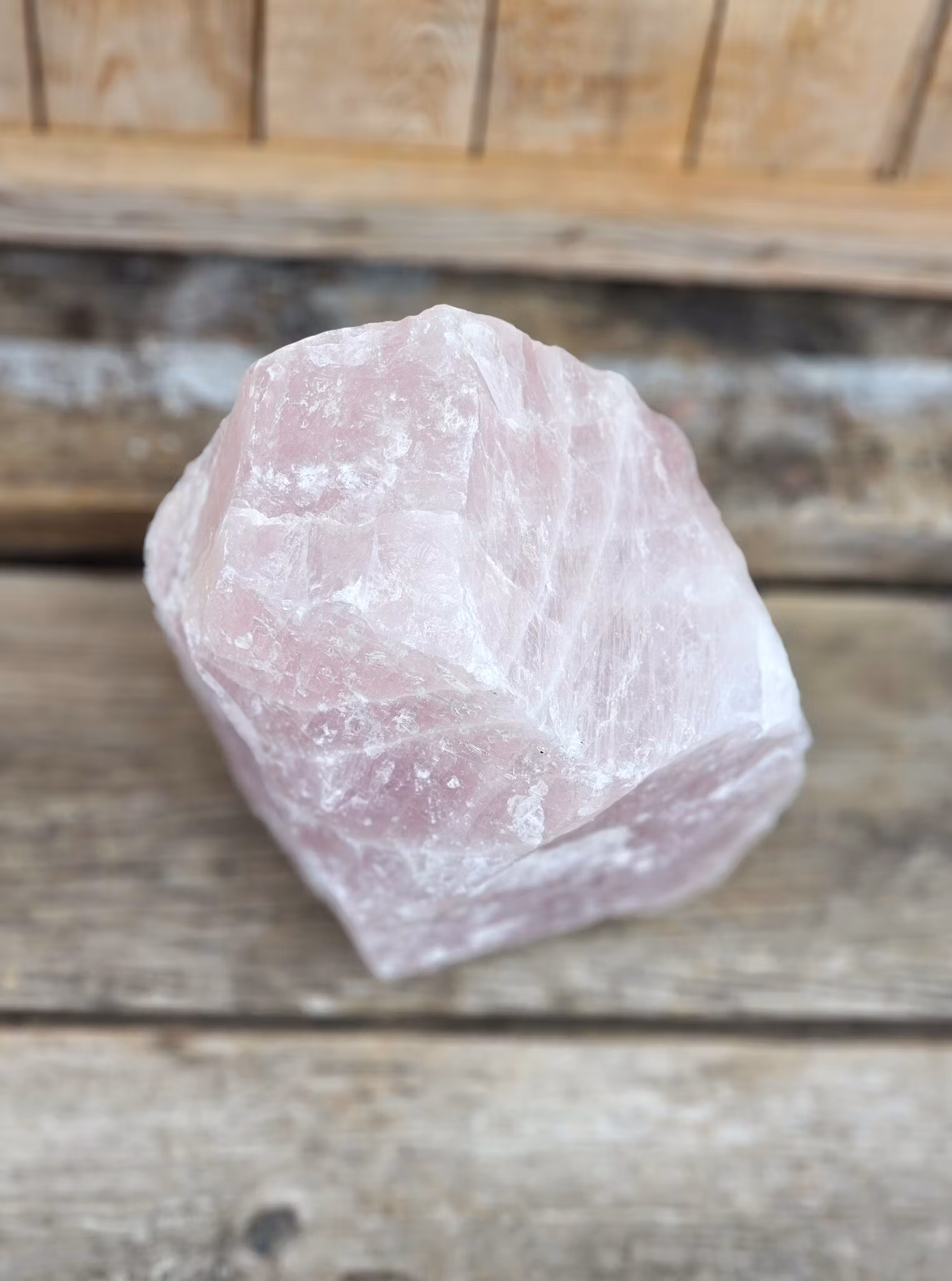 Rosenkvarts rå XXL