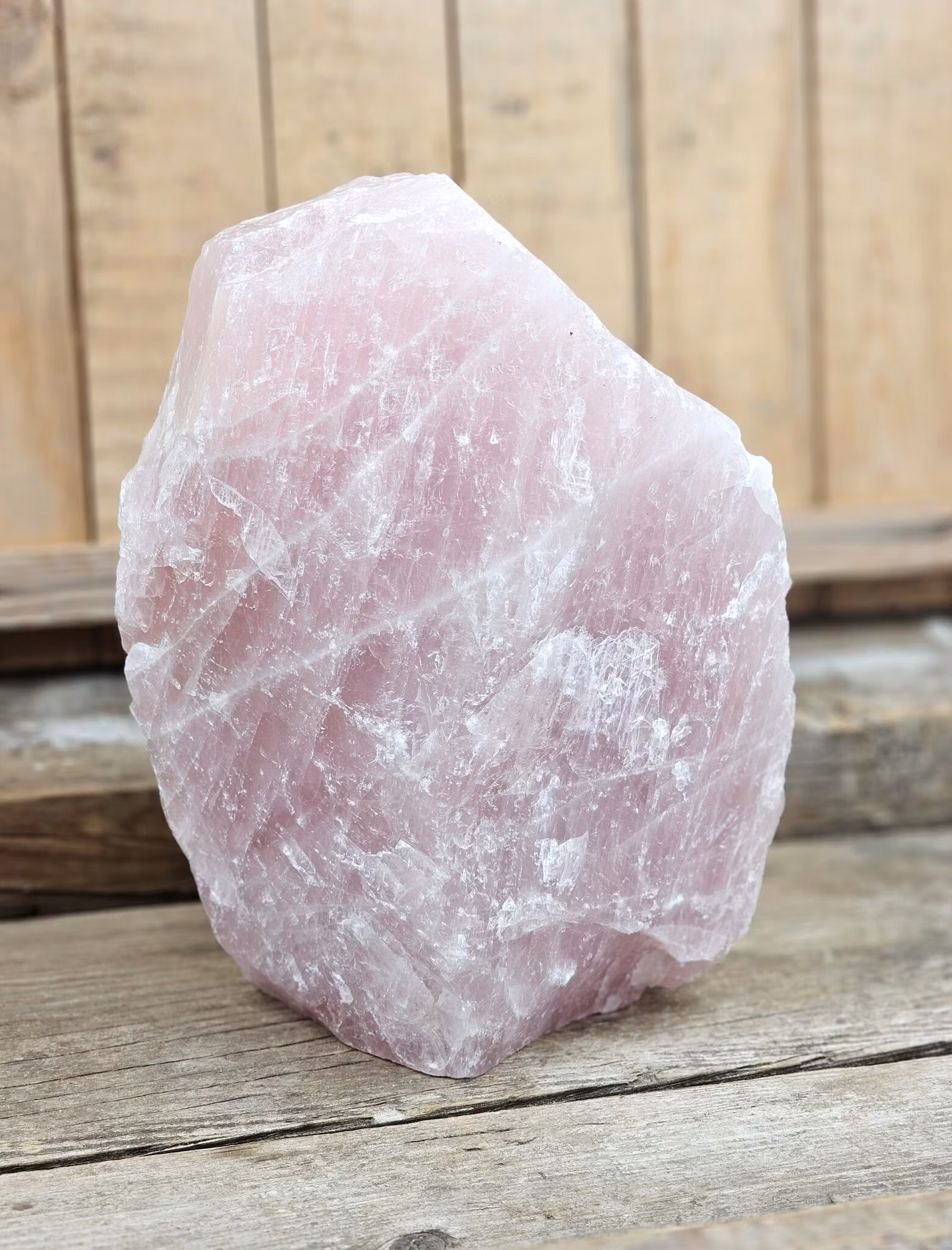 Rosenkvarts rå XXL
