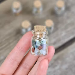 Stor mix, kristallchips i glasflaska