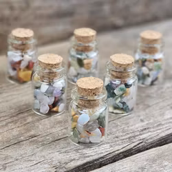 Stor mix, kristallchips i glasflaska