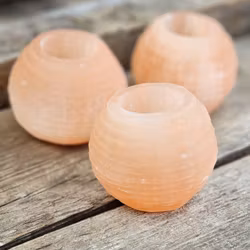 Orange Selenit, ljuslykta klot