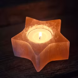 Orange Selenit, ljuslykta stjärna