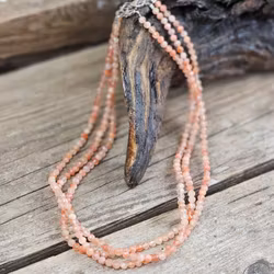 Solsten, halsband 4mm facetterade pärlor 925s.