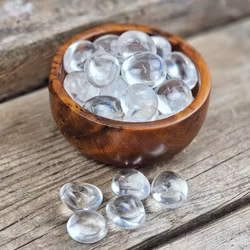 Bergkristall, extra klar trumlad rund
