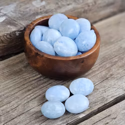 Blå Kalcit, mini touchstone
