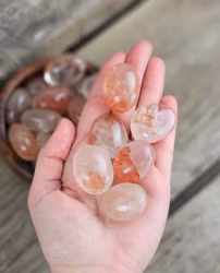 Hematoidkvarts (Röd Golden Healer), mini touchstone