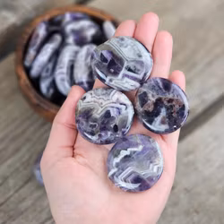 Chevron Ametist (Drömametist) platta, touchstone