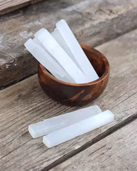 Vit Selenit, rå stav 10 cm