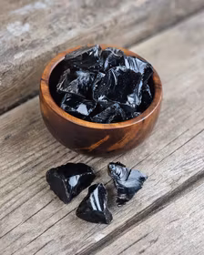 Svart Obsidian, liten rå