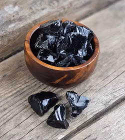 Svart Obsidian, liten rå