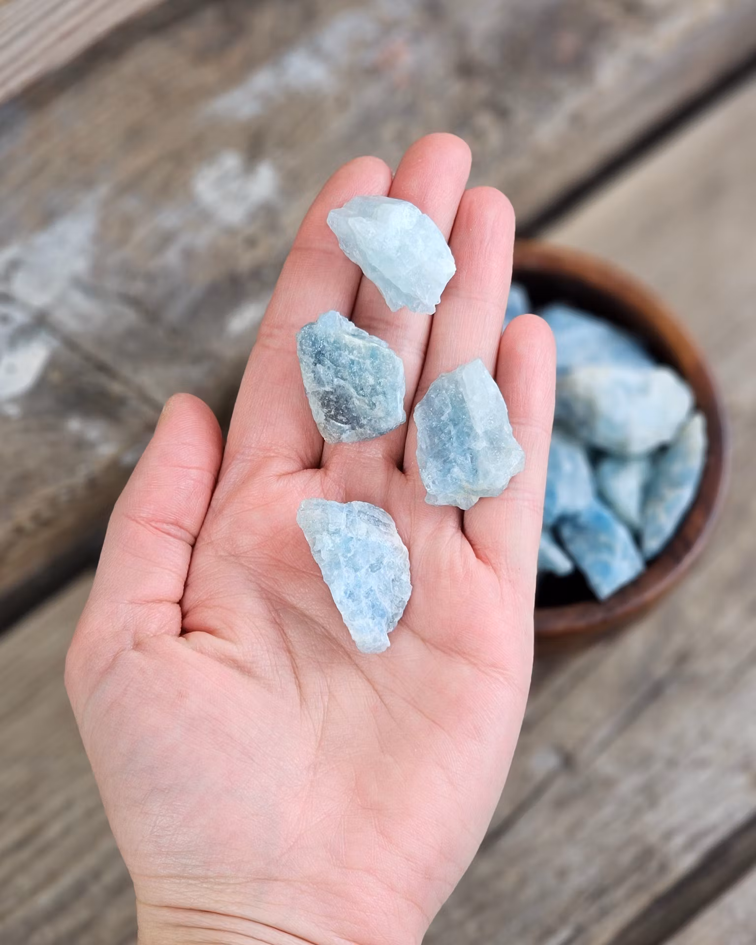 Akvamarin, liten rå