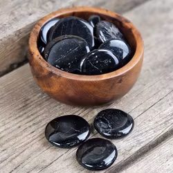 Svart Turmalin platta, touchstone