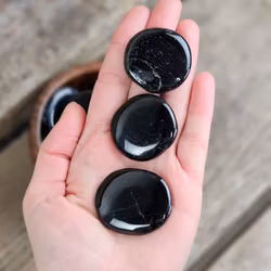 Svart Turmalin platta, touchstone