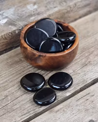 Obsidian (transparent) platta, touchstone