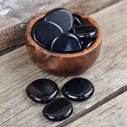 Obsidian (transparent) platta, touchstone