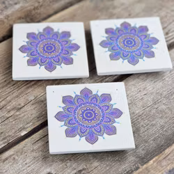Rökelsehållare, sandsten Mandala