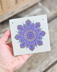 Rökelsehållare, sandsten Mandala