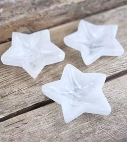 Vit Selenit, stjärna skål 10 cm