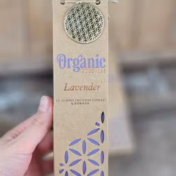 Song Of India - Organic Lavender, Jumbo rökelsekoner