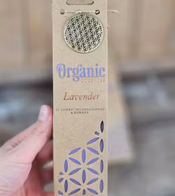 Song Of India - Organic Lavender, Jumbo rökelsekoner