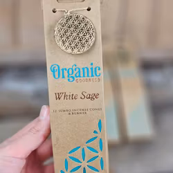 Song Of India - Organic White Sage, Jumbo rökelsekoner