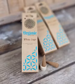 Song Of India - Organic White Sage, Jumbo rökelsekoner