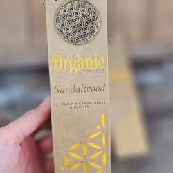 Song Of India - Organic Sandalwood, Jumbo rökelsekoner